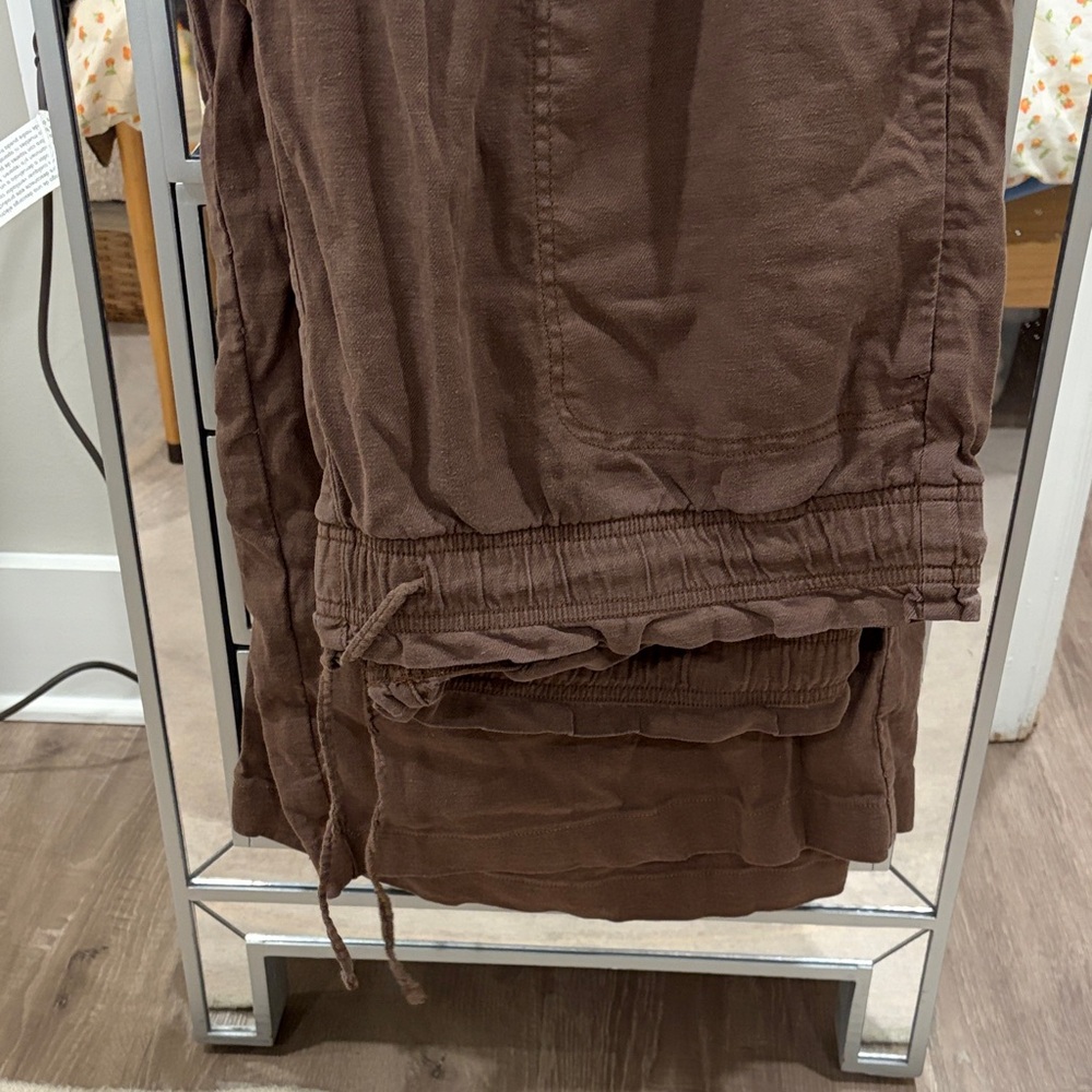 American eagle brown linen Pants